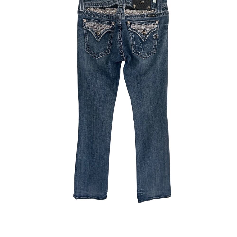 Miss Me Jeans Womens 29 Bootcut Rhinestone Wing Pocket Y2K Western Cowgirl Denim - Picture 4 of 15